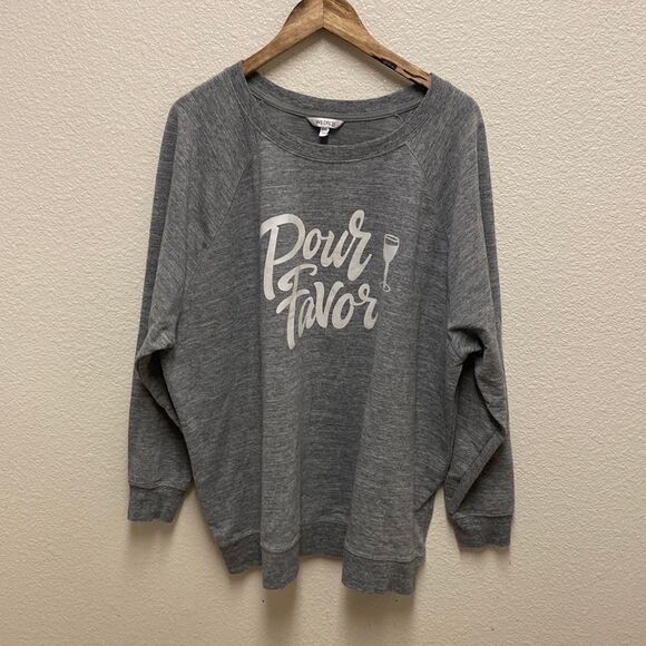 Wildfox "Pour Favor" Pullover Top XXL - Picture 1 of 5